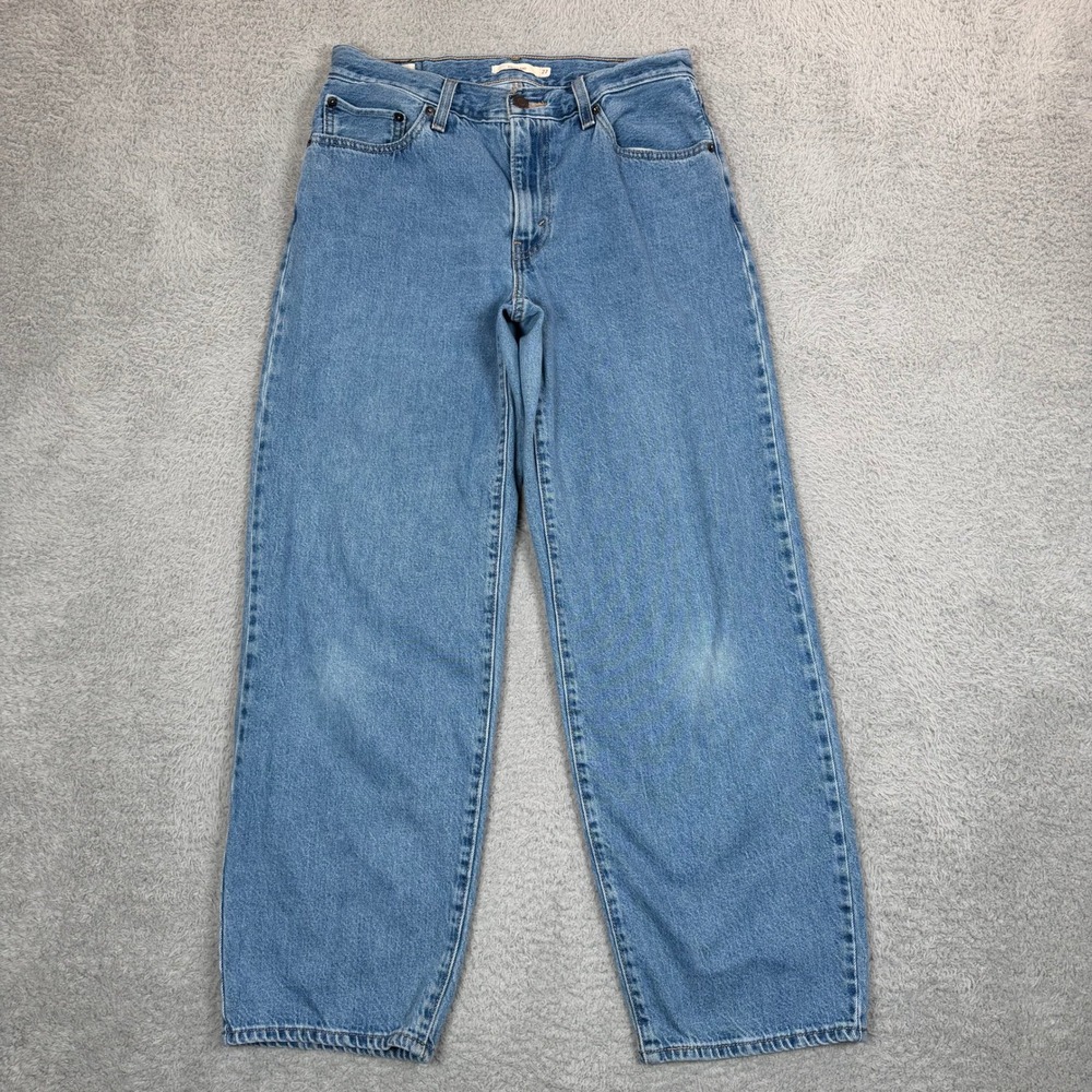 Levis Premium Baggy Dad Jeans Mens 27x30‎ Light Wash Wide Leg Denim A3494-0013